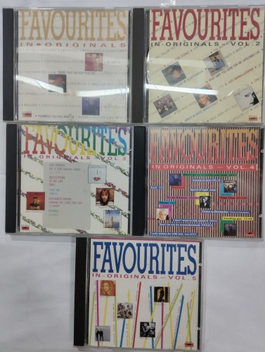 95%new 5cd Favourites in originals 1-5. 舊版t-113 部份銀圈