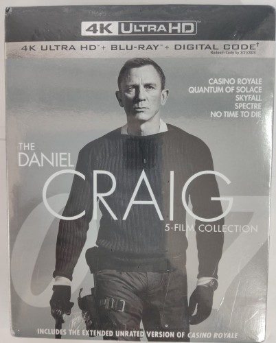 全新美版5 film 007.鐵金剛 全4k中字:4k+bd the daniel craig 5-film collection 頭4集4k中字.bd 英字