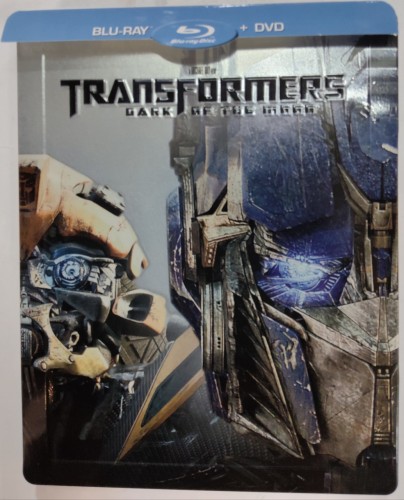 二手95%new 港版鐵盒:bd+dvd transformers dark of the moon