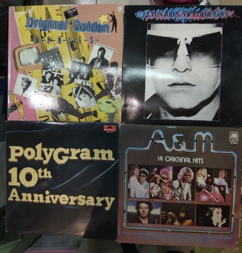 lp黑膠 original golden . Elton John Victim of love. Polygram 10th anniversary. A&M 14 original hits.