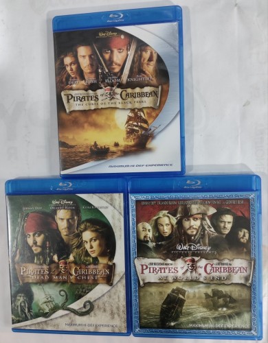 港版3bd pirates of the Caribbean 魔盗王1.2.3 合售$150