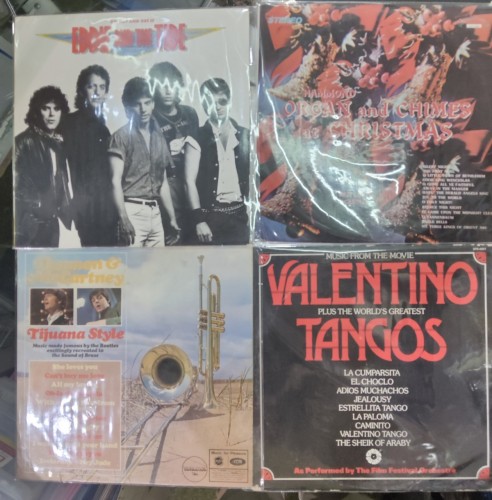 黑膠lp：eddie and the tide go out and get it. Hammond organ and chimes at christmas.Lennon & mccartney tijuana style.valentino tangos. Each$38. $100 for 