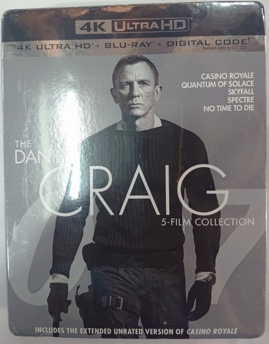 全新美版 4k+bd 007 Daniel Craig 5-film collection (4k 1-4 film有中字) 其他英字