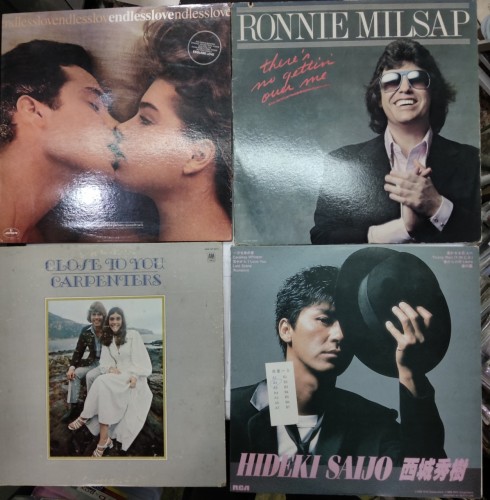 黑膠唱片 Lp 原聲 endless love. Ronnie Carpenters close to you.西城秀樹. Each $45